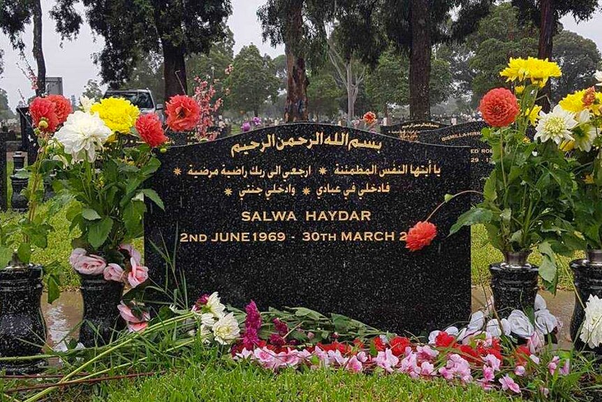 Salwa Haydar's grave at Rookwood Cemetery in Sydney's west.