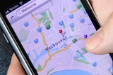 The Apple Maps app on an iPhone.