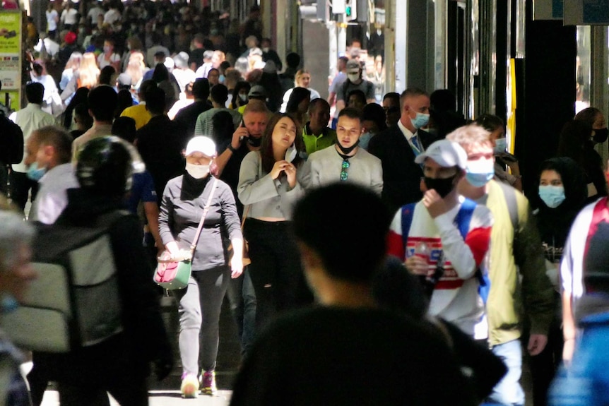 A busy street in Melbourne.