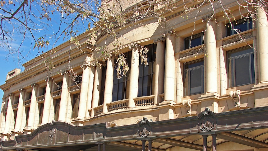 Adelaide courts building exterior.