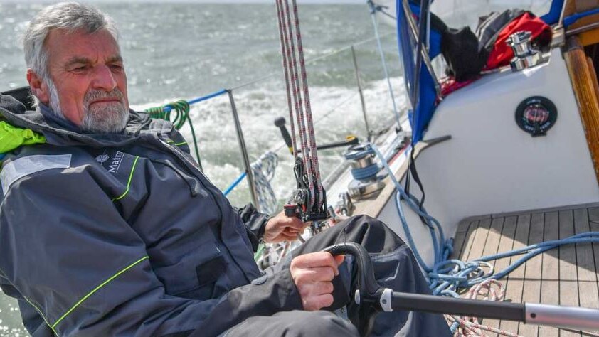 Golden Globe race leader Jean-Luc Van Den Heede