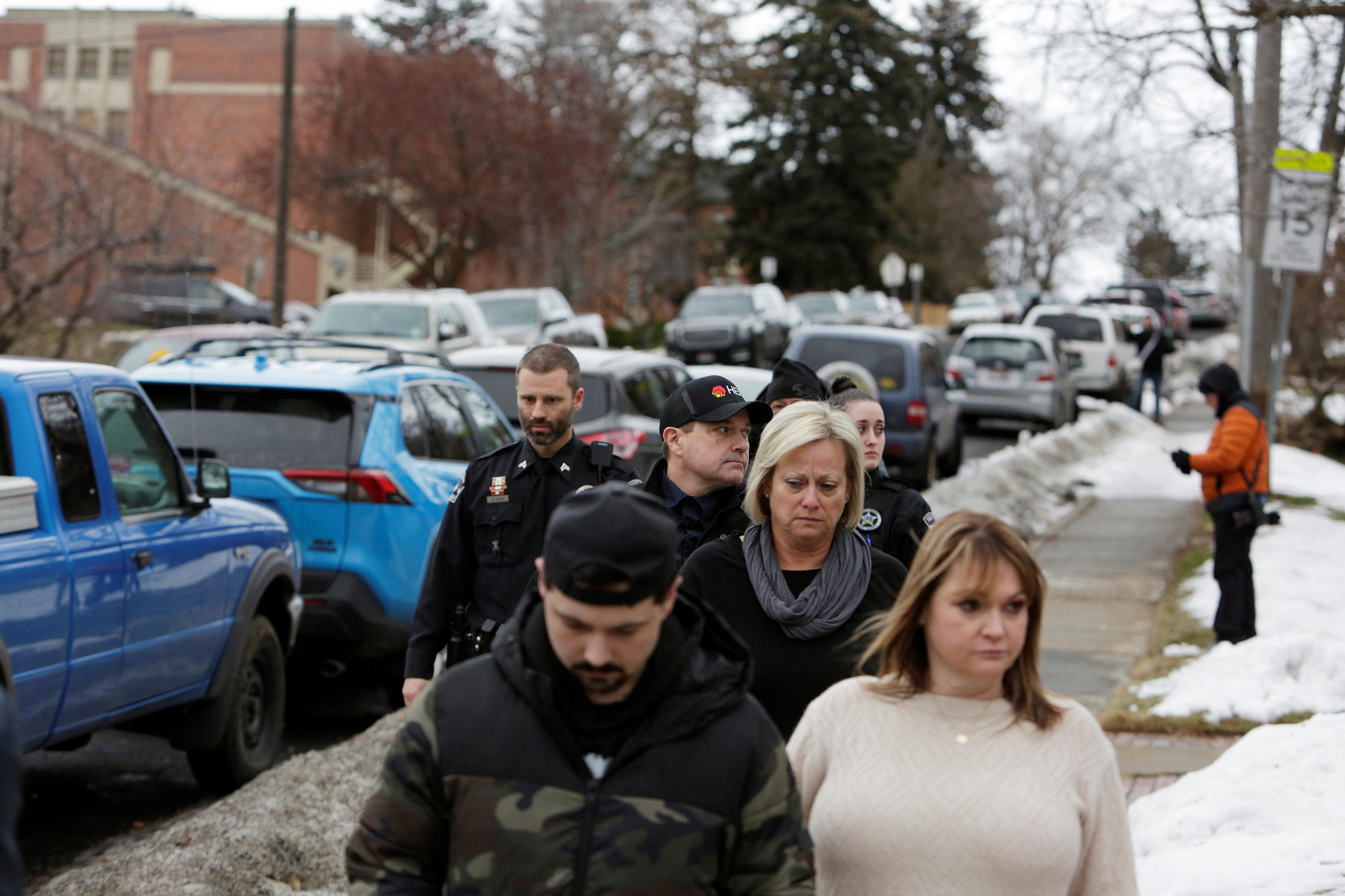 The family of Kaylee Gonclaves leave the courthouse