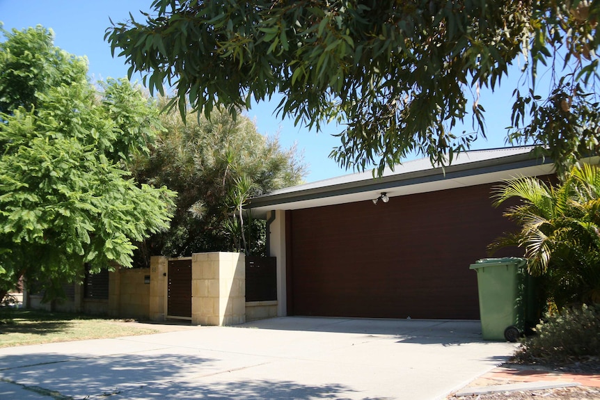 A garage at the front of a home