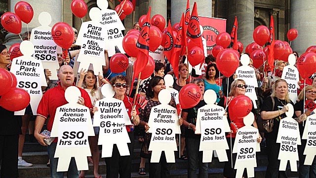 There had been protest about the amalgamations plan, citing job fears.