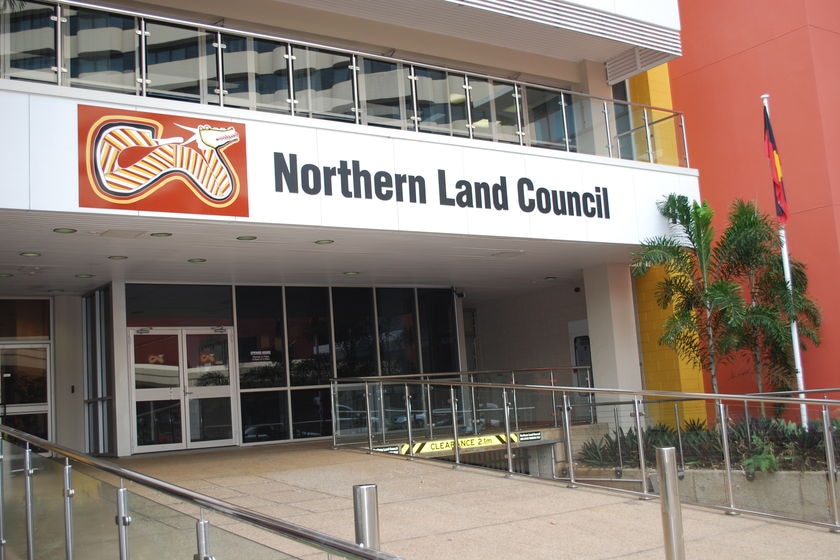 Outside of the Northern Land Council's offices in Darwin