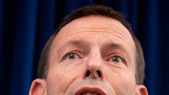 Opposition Leader Tony Abbott speaks at a media conference in Canberra