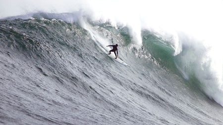 Twiggy Baker rides the winning wave in a South African surfing competition