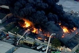 Large factory fire burning out of control in west Melbourne