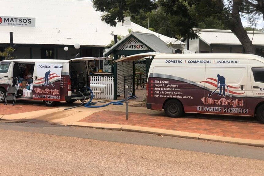 An Ultrabright van parked outside Matsos Brewery in Broome