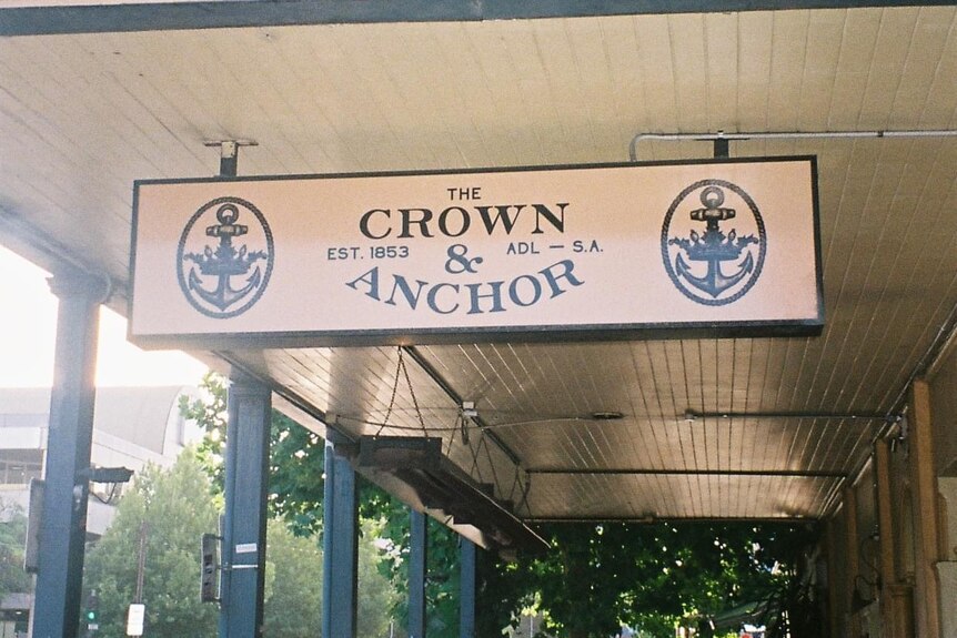 The Crown and Anchor sign.