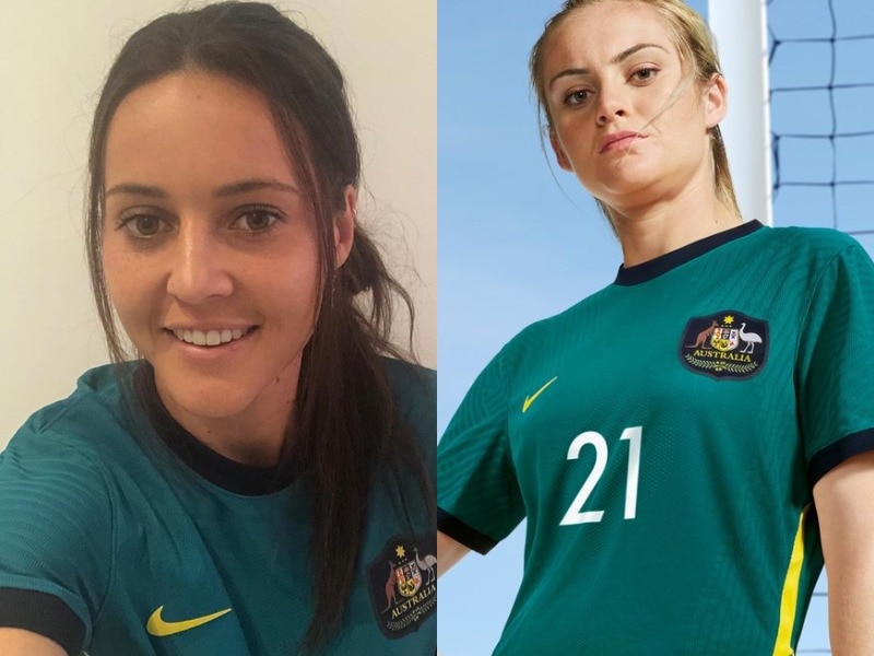 Australian soccer stars' jerseys