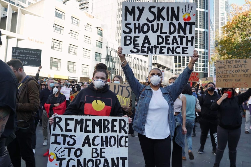 Thousands of demonstrators flocked to Sydney’s CBD to protest racial injustice at the Black Lives Matter rally. June 6, 2020.