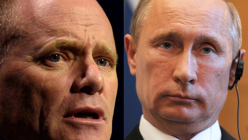 Campbell Newman and Vladimir Putin composite