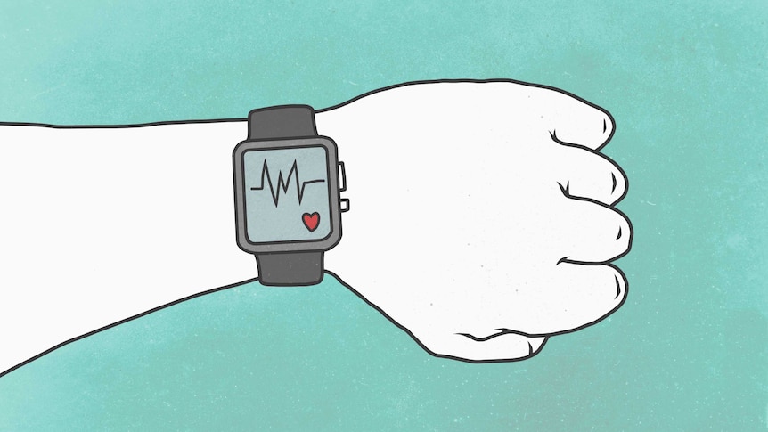 An illustration of an arm with a smartwatch.