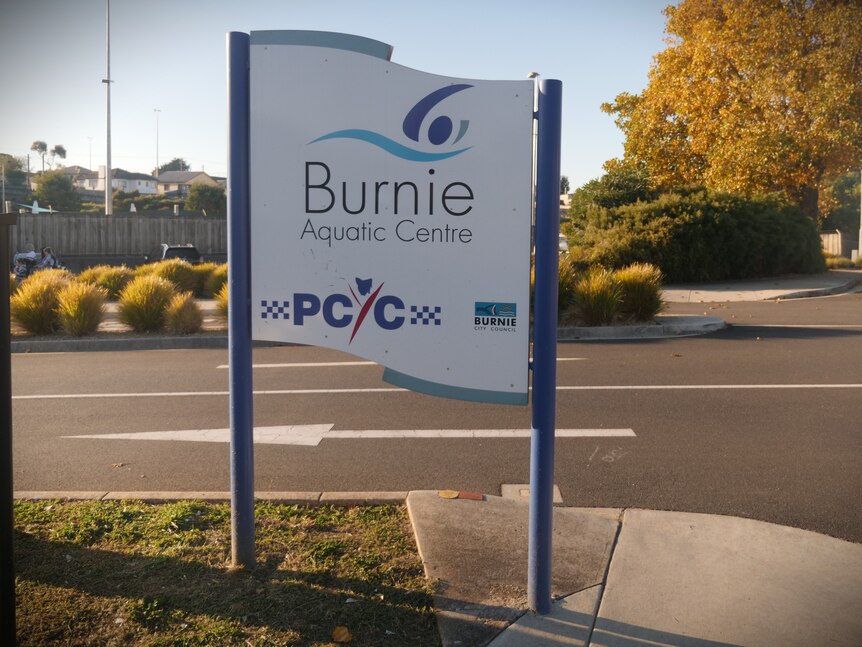 Sign for the Burnie Aquatic Centre.