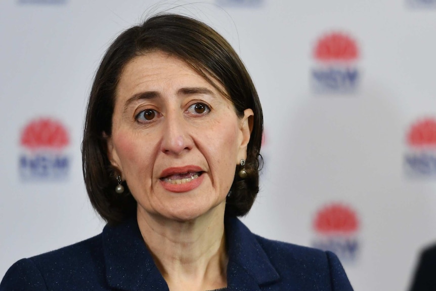 NSW Premier Gladys Berejiklian speaks at a press conference