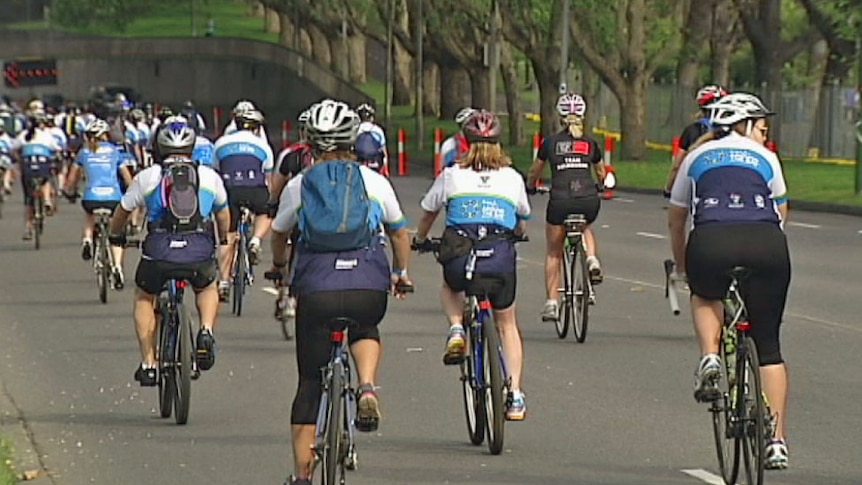 About 12,000 cyclists participated in the event.