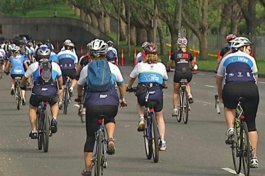 About 12,000 cyclists participated in the event.