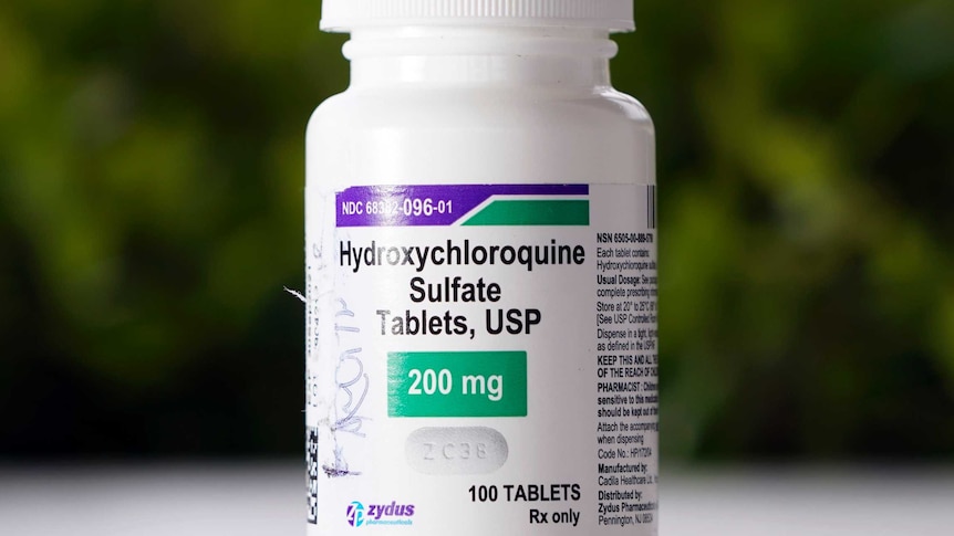 A bottle of hydroxychloroquine tablets