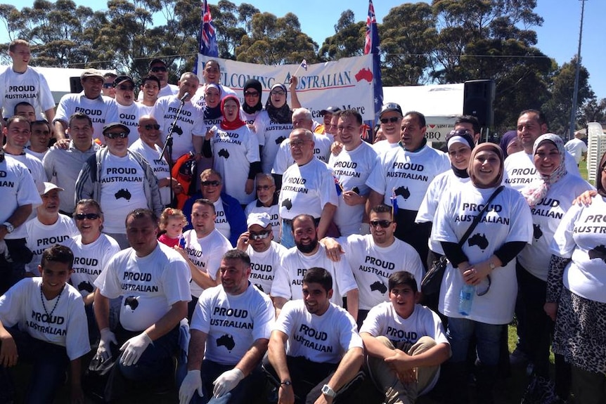 Volunteers at the Muslims Love Australia barbecue