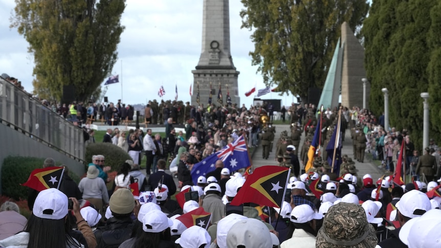 Crowd of people walking