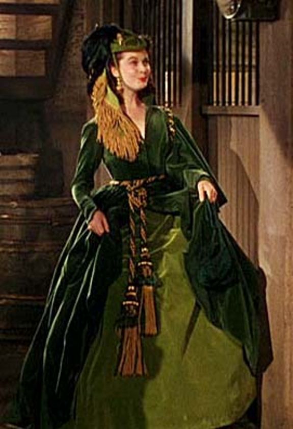 ugly green prom dress Gone With The Wind Scarlett O Hara inspired by Adult Costume Hand Made Size Medium