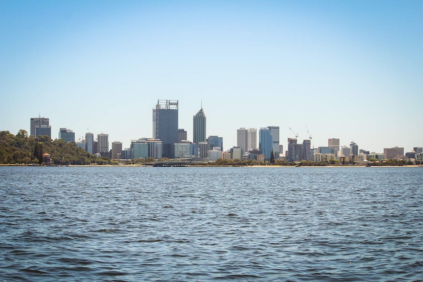 View of Perth city from the Swan River