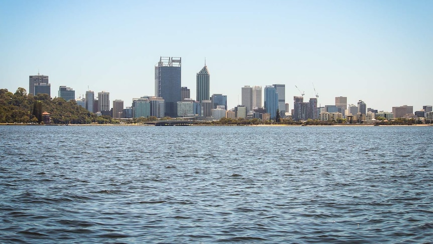 View of Perth city from the Swan River