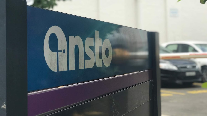 A sign that reads: "ANSTO"