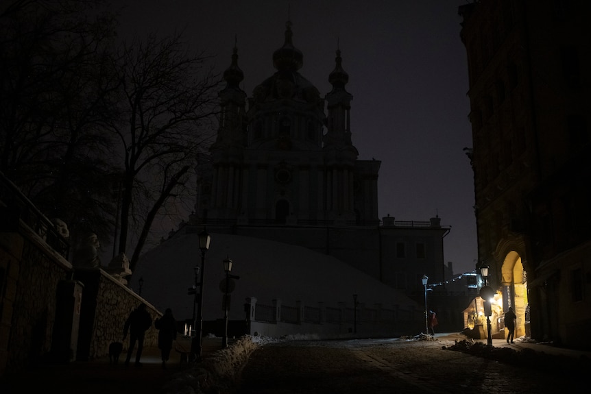 Kyiv blackout building