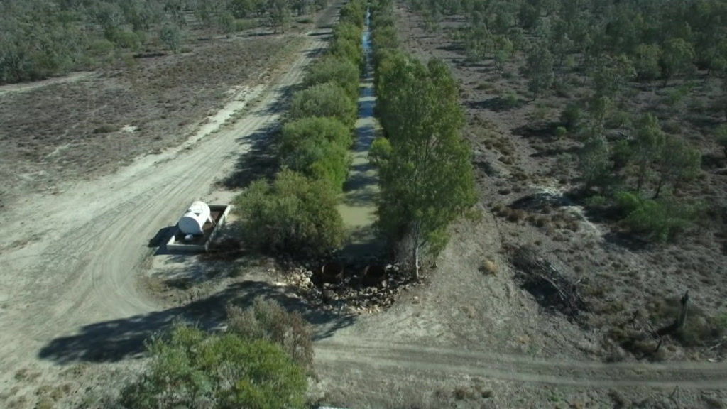 Drone footage of the Barlow water reserve ABC News