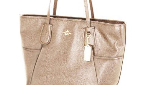 A gold Coach brand handbag and wallet belonging to missing woman Karen Ristevski, who disappeared on June 29, 2016.