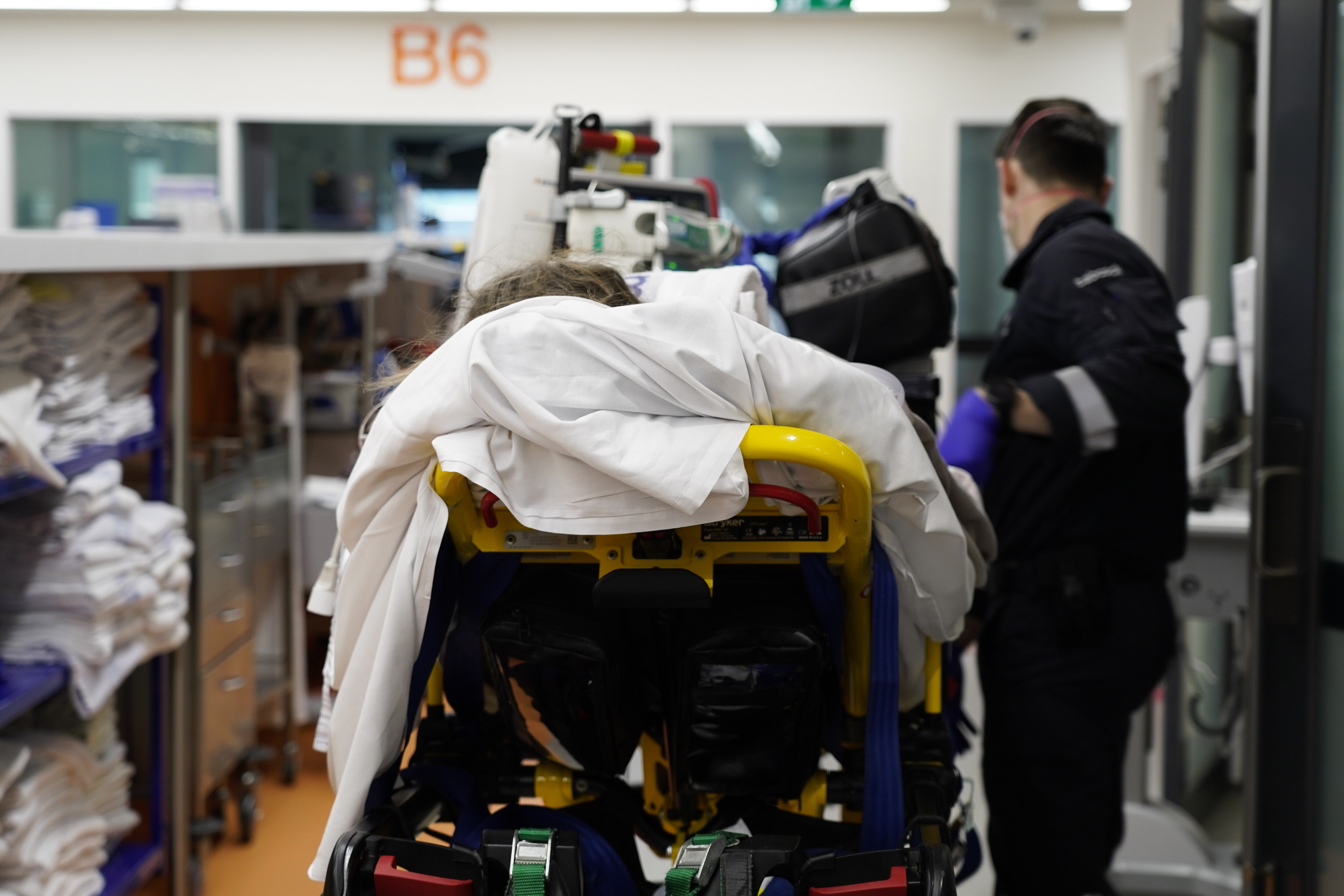 Patients being treated at the Royal Melbourne Hospital road trauma unit.
