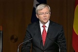 Kevin Rudd says the nation looks back in shame that so many children were left cold, hungry and alone.