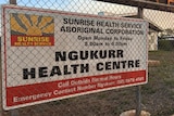 A sign out the front of the Ngukurr Health Centre