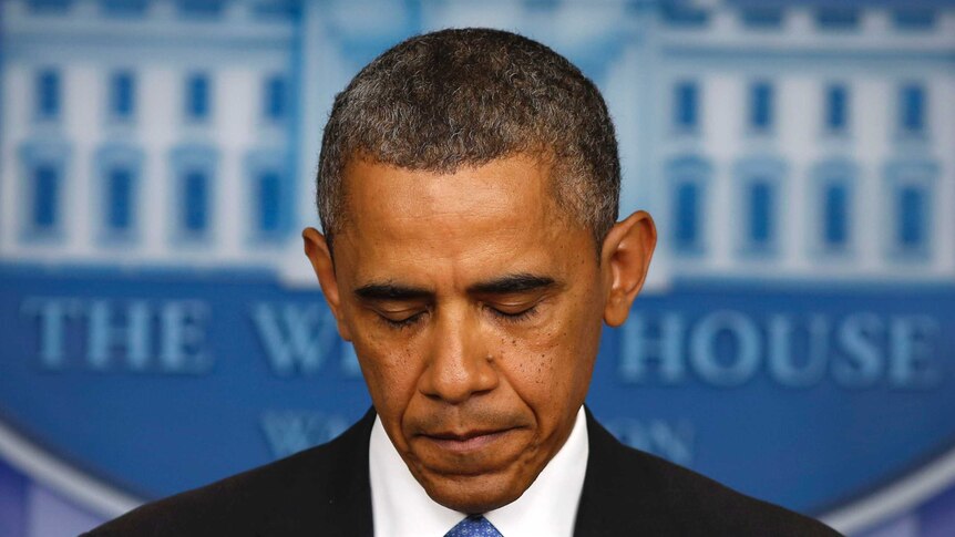 Barack Obama during statement on Trayvon Martin case