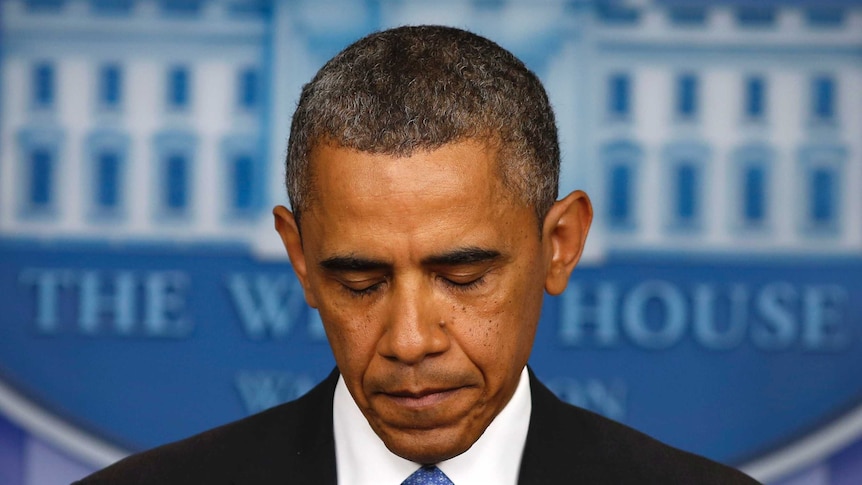 Barack Obama during statement on Trayvon Martin case