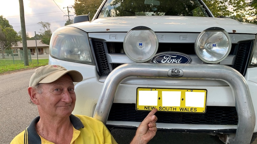 Close up of QLD registration plate