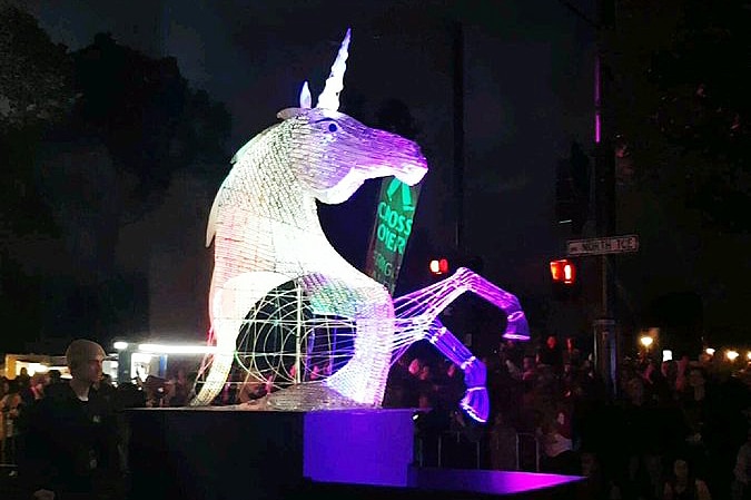 Unicorn at Adelaide Fringe Parade