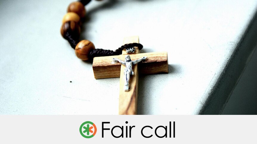 Rosary beads and a cross. Father Kevin Dillon's claim is a fair call.