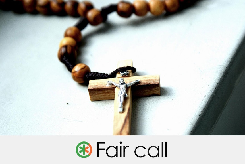 Rosary beads and a cross. Father Kevin Dillon's claim is a fair call.