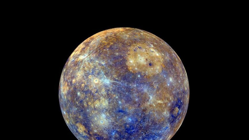This colourful view of Mercury was produced during Messenger's primary mission. These colours are not what Mercury would look like to the human eye, but rather the colours enhance the chemical, mineralogical, and physical differences between the rocks that make up Mercury's surface. Released: February 18, 2013