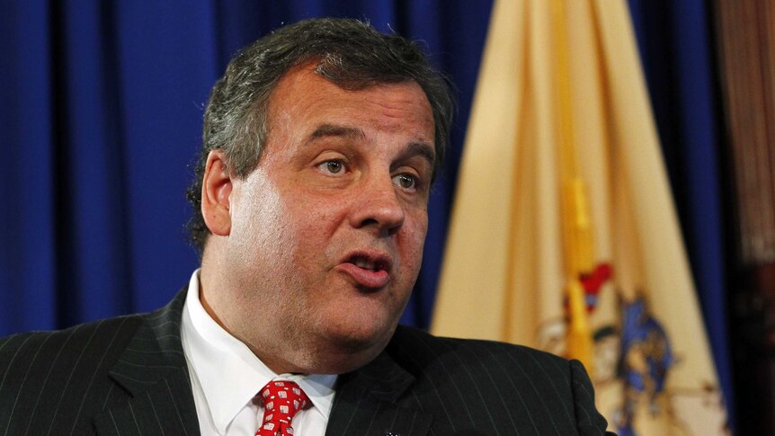New Jersey governor Chris Christie speaks at the Statehouse in Trenton, New Jersey.