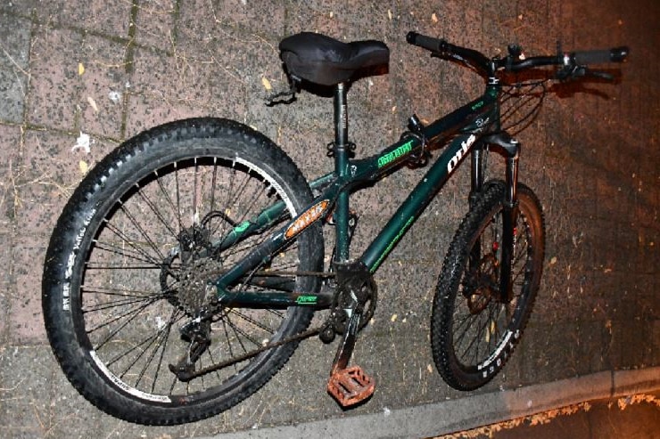 Green mountain bike