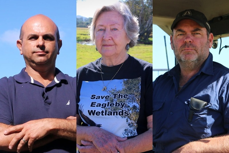 Concerned residents (from left) Peter Stephens, Marilyn Goodwin and Mick Herse