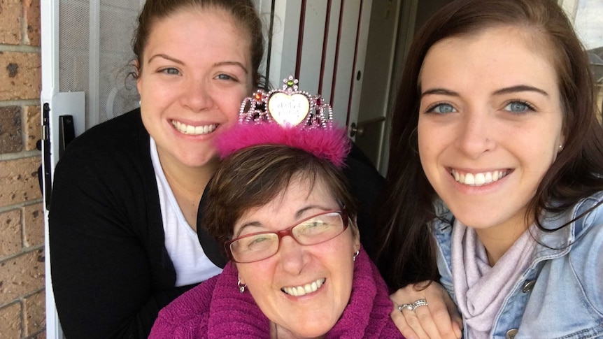 Jessica, Susan and Kaitlin Ellis during Susan's illness.