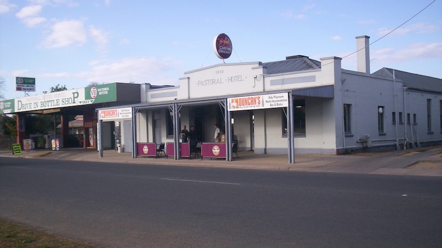 A classic old single-storey hotel with a bottle shop on the side.