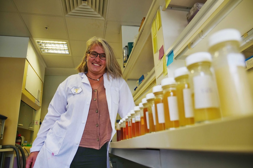 Honey researcher Dr Connie Locher at UWA in August 2020.