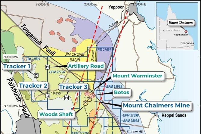Map of copper exploration targets.