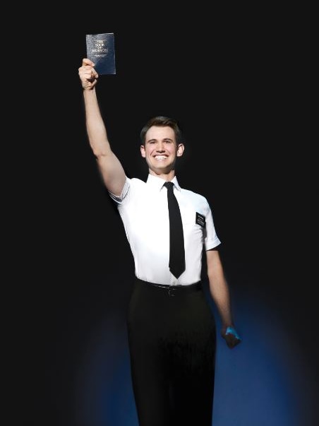 Ryan Bondy as Elder Price in the Australian premiere of The Book of Mormon in Melbourne.